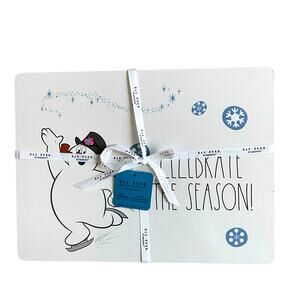 Rae Dunn Frosty The Snowman Cork Backed Placemats Set of 4 Christmas New